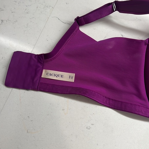 Cacique Purple Smooth Lightly  Lined Full Coverage Underwire Bra Size 44H - Picture 10 of 14